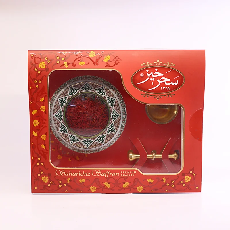 زعفران کادویی خاتم هاون‌دار سحرخیز 4گرم