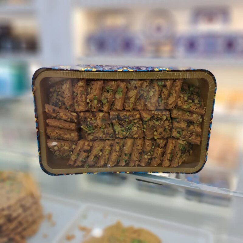 سوهان کادویی باقوایی کره زعفرانی پر پسته